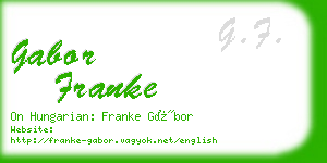 gabor franke business card